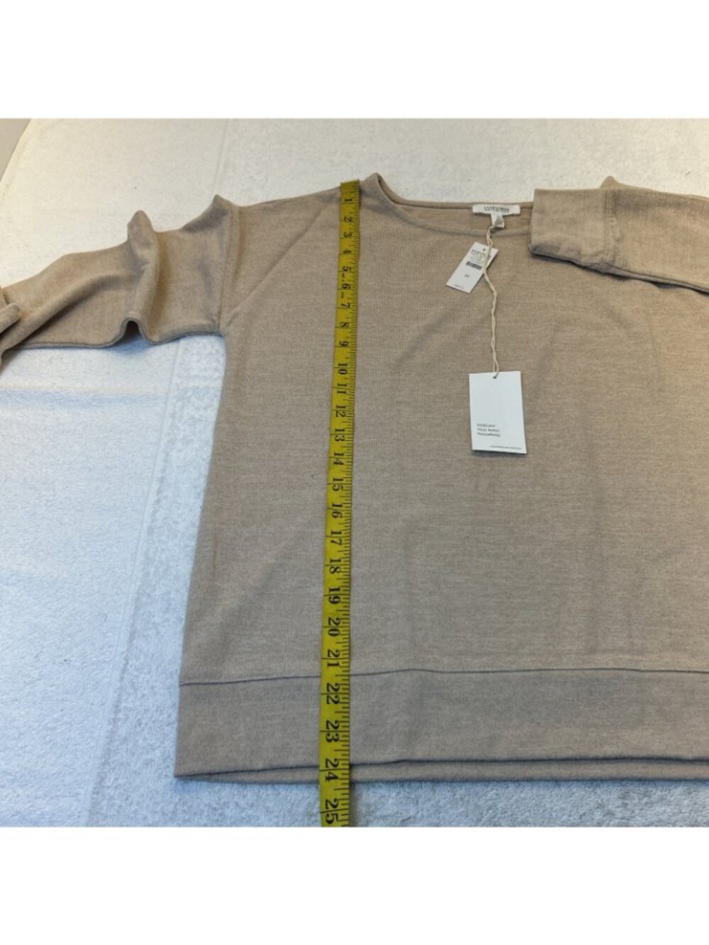 Haven Well Within Crew Neck Soft Lightweight Sweater Beige Medium NWT - Picture 6 of 8